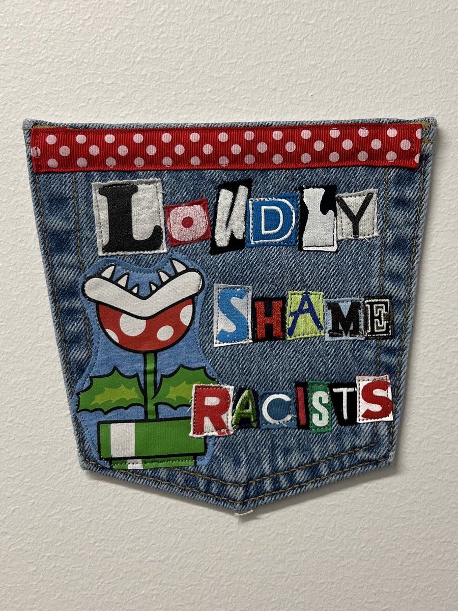 Shame racists Art collage patch