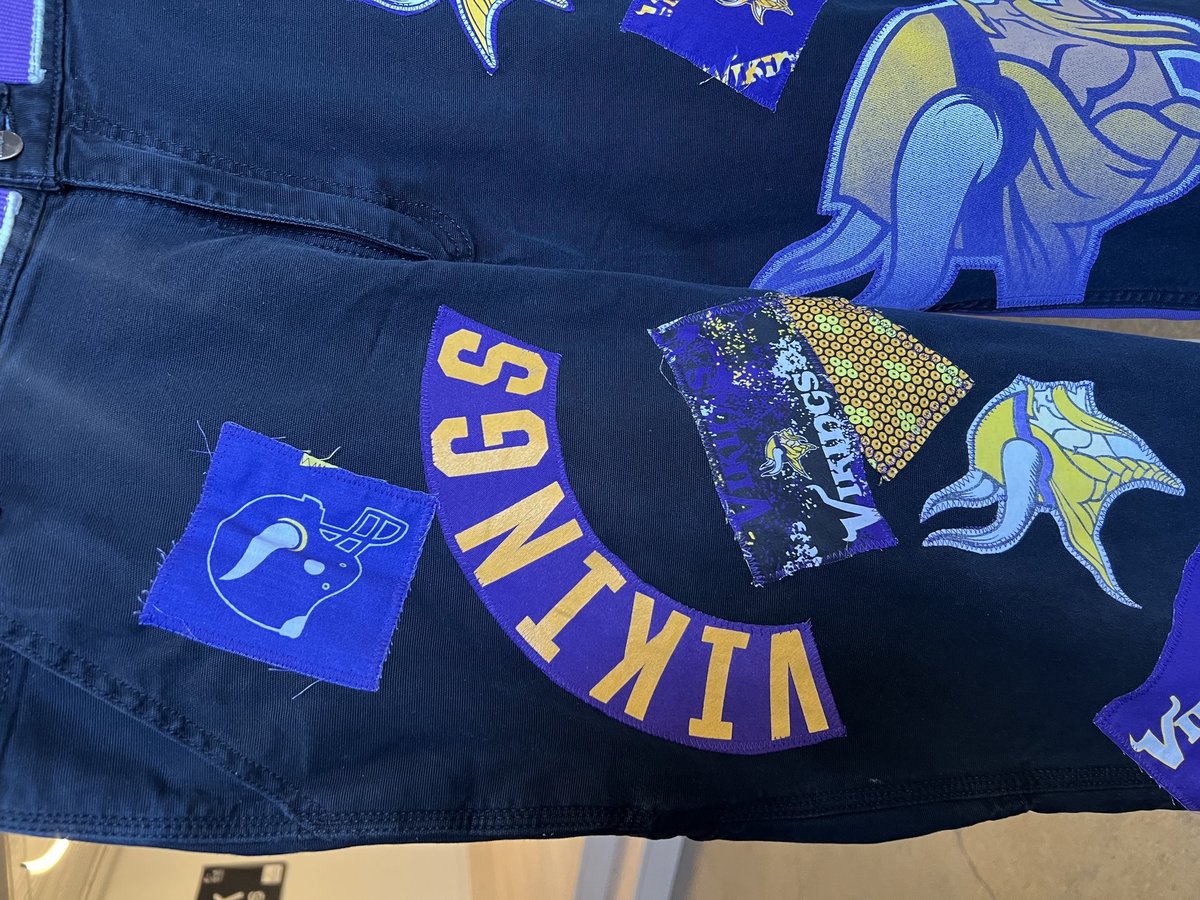 Vikings collage game day jeans