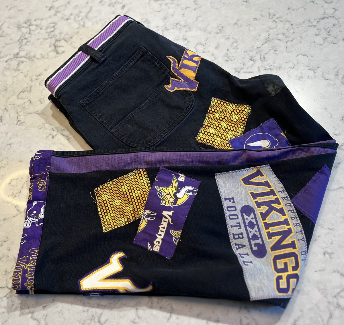 Vikings collage game day jeans