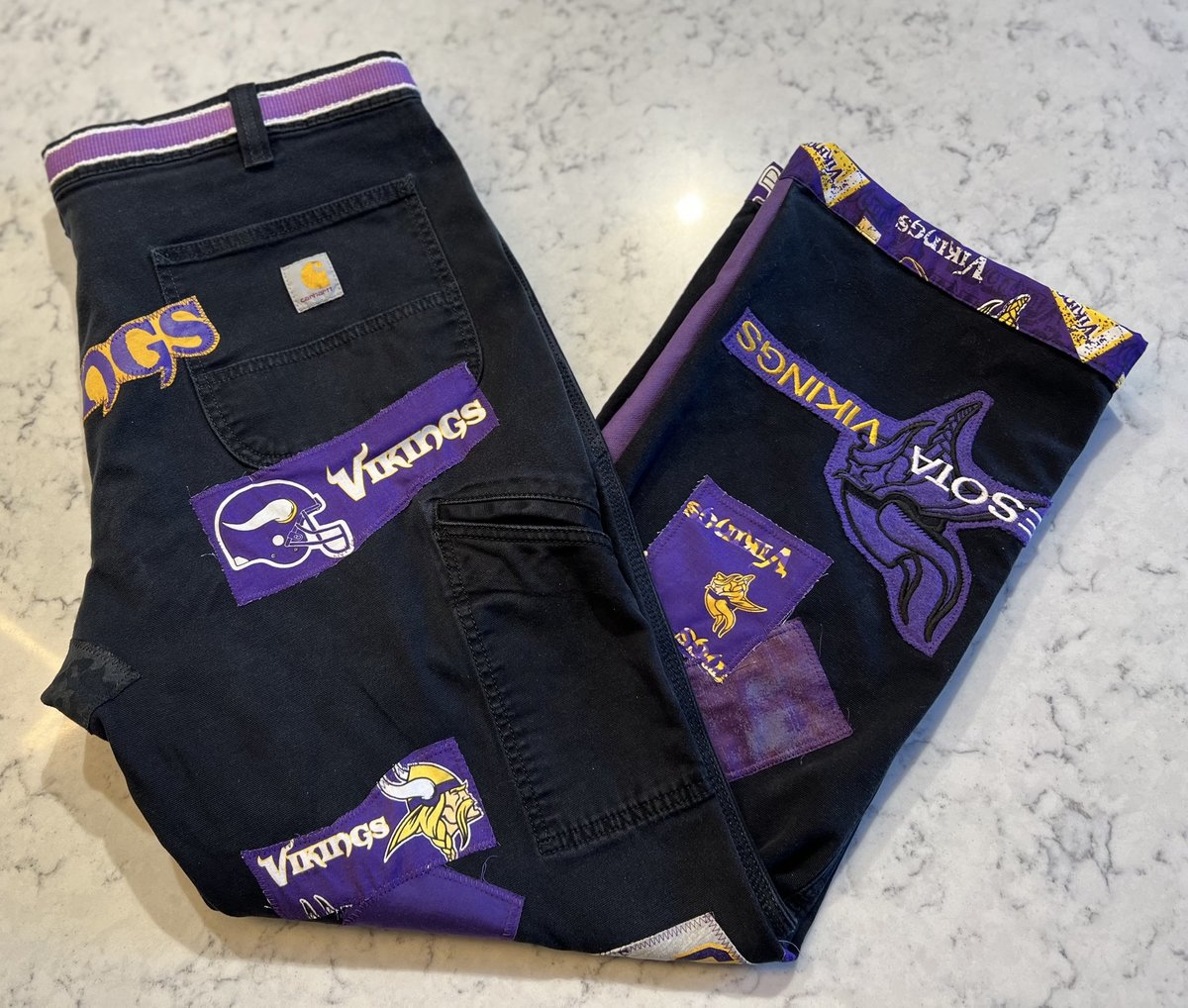 Vikings collage game day jeans