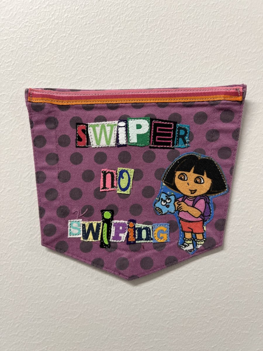 No swiping collage patch