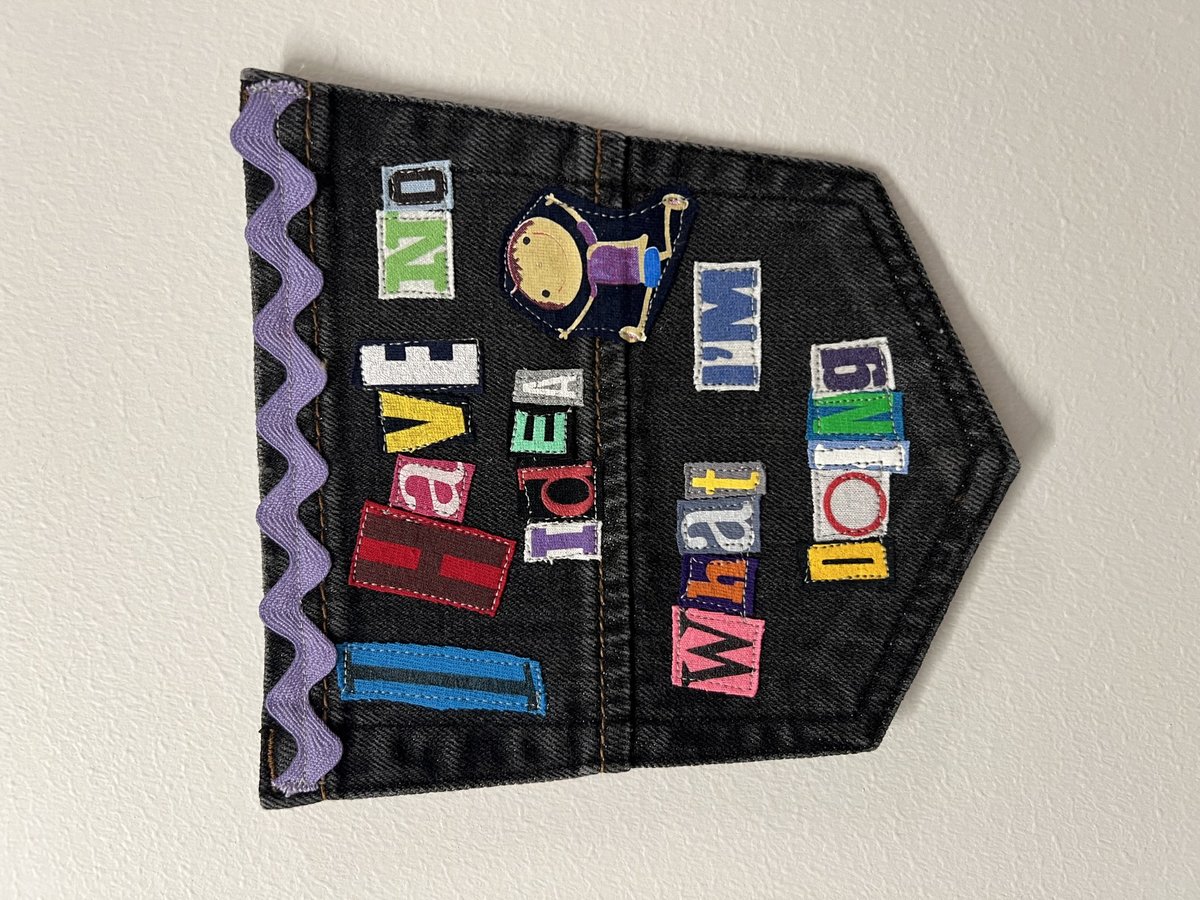 No idea art collage patch