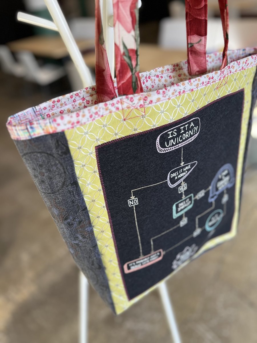 Pink unicorn tshirt market bag 