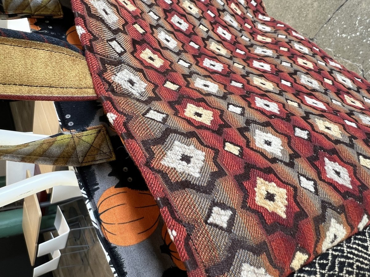 Halloween selvedge market bag