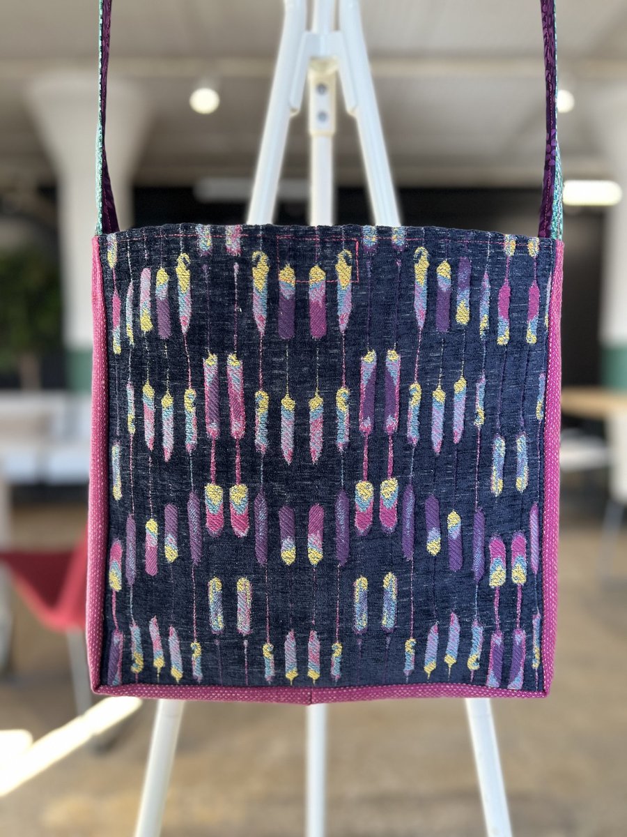 Bright animal collage crossbody bag 