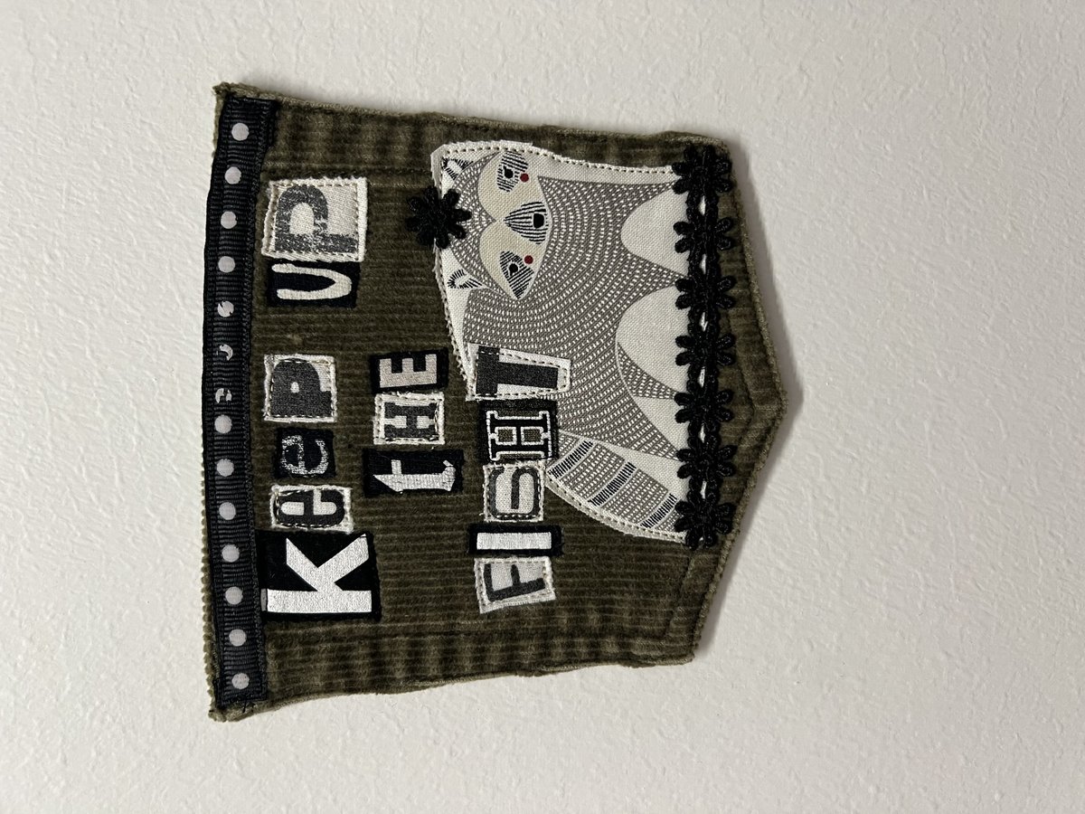 Keep up the fight collage patch