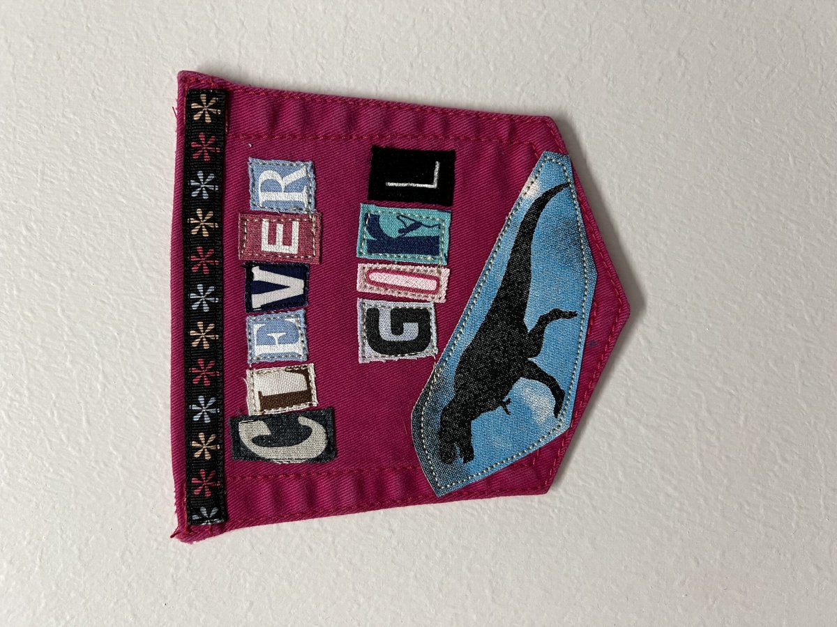 Clever girl collage patch