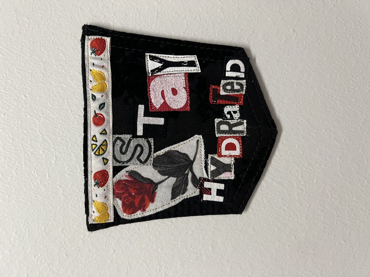 Stay hydrated collage patch