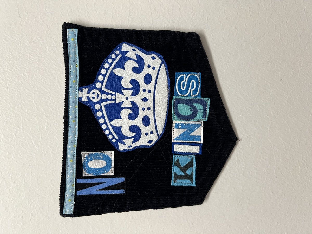 No kings collage patch black and blue