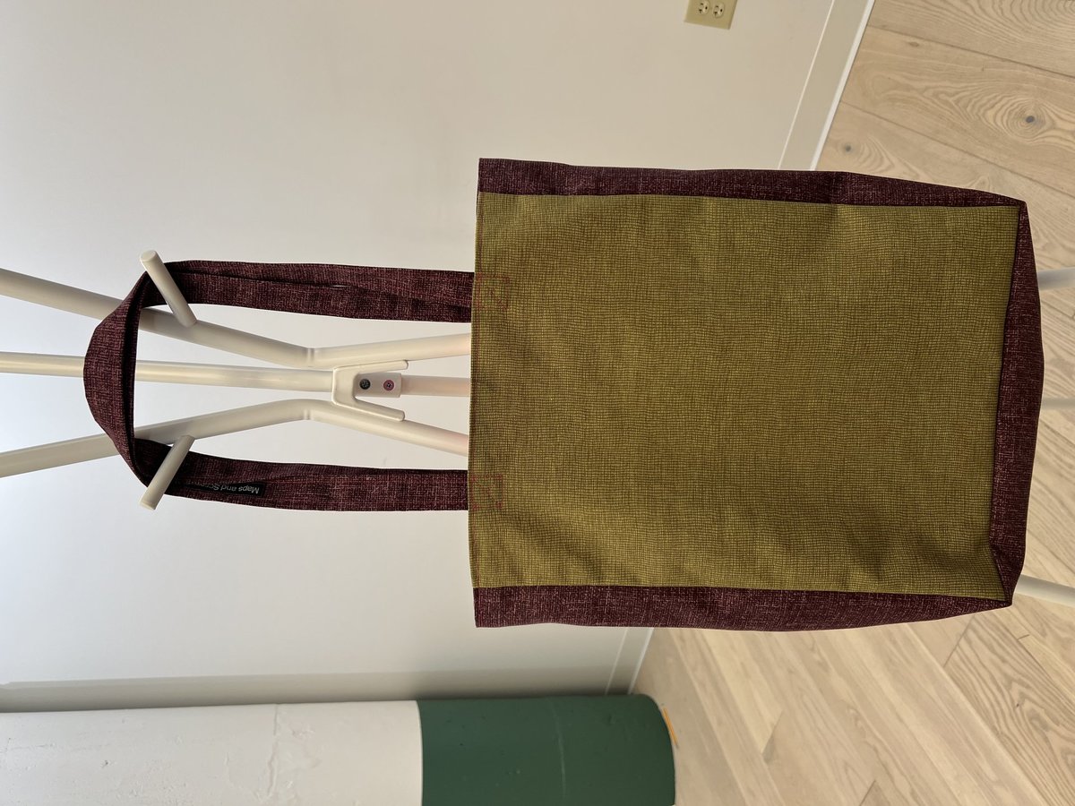 Pink and green scrap market bag