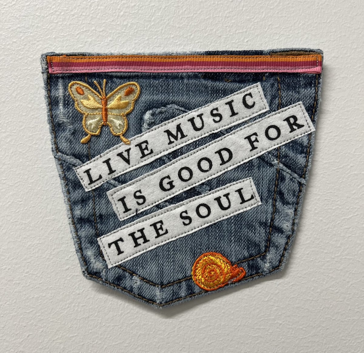 Live music art collage patch