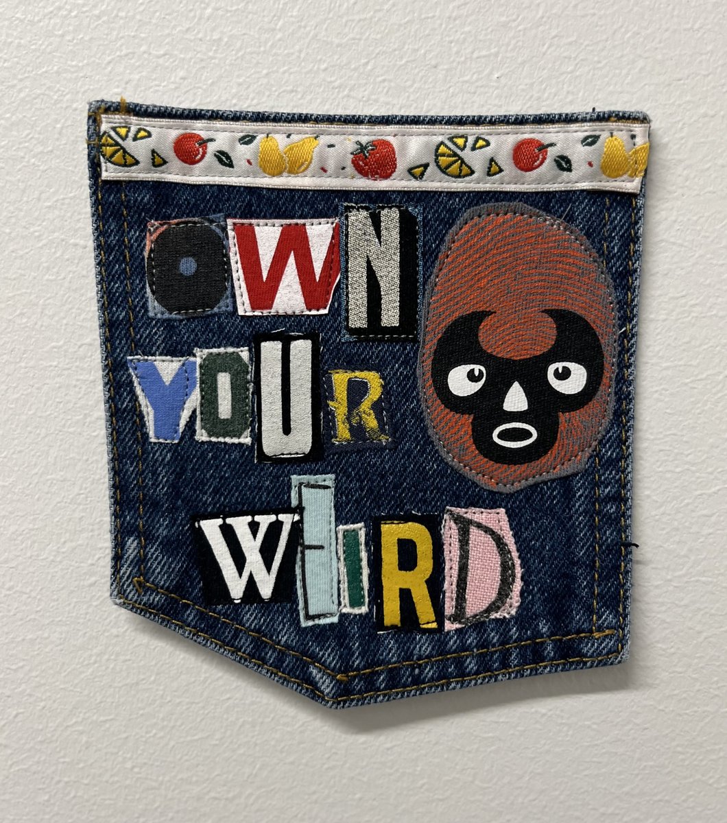 Own your weird art collage patch