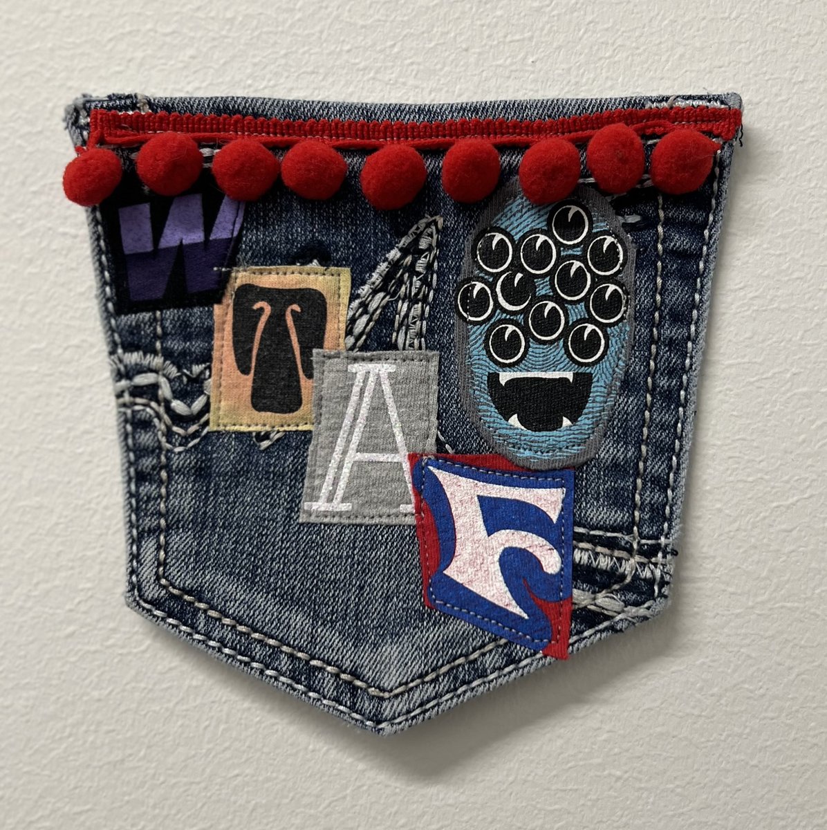 WTAF art collage patch