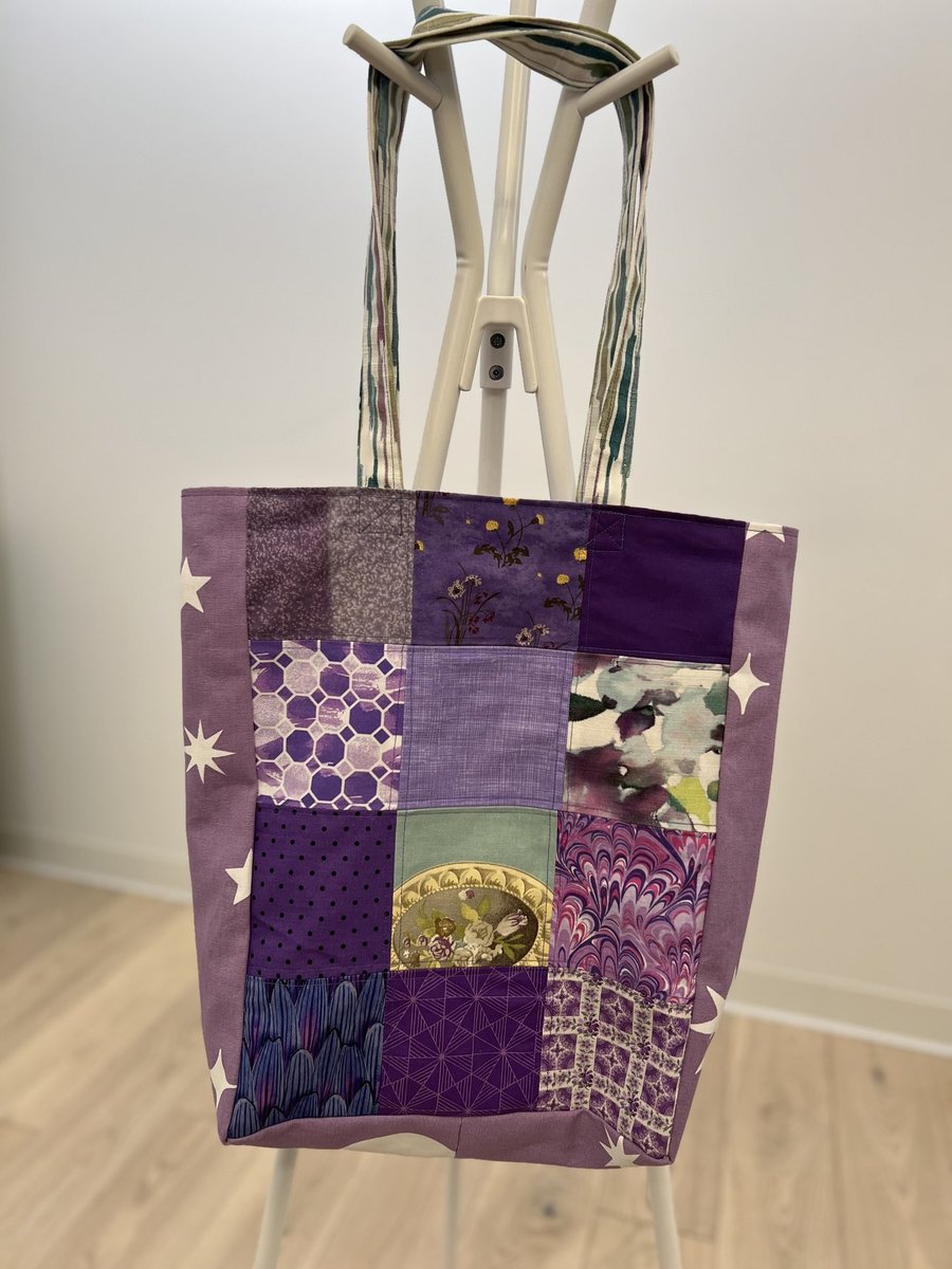 Grape purple scrap market bag