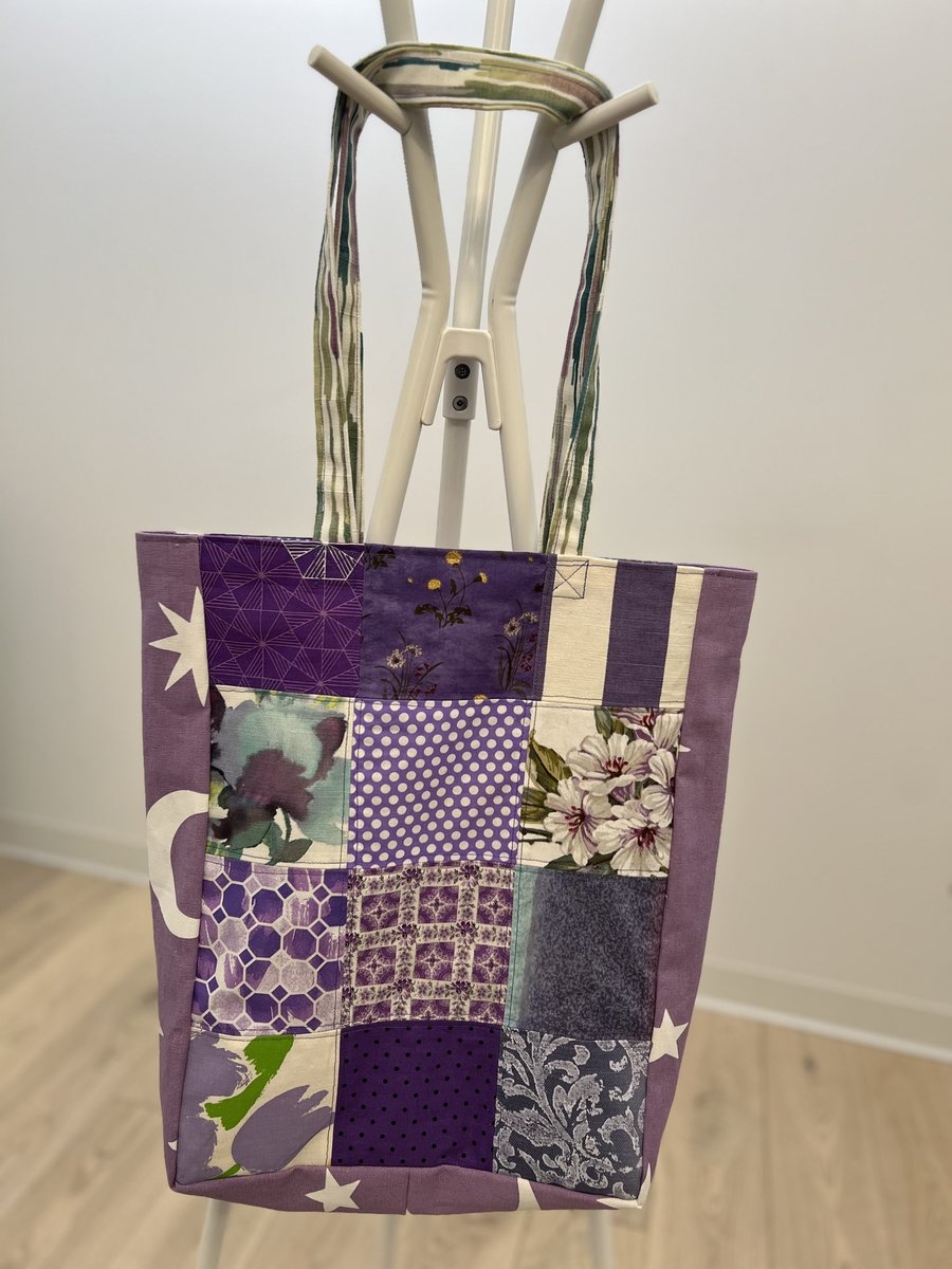 Grape purple scrap market bag