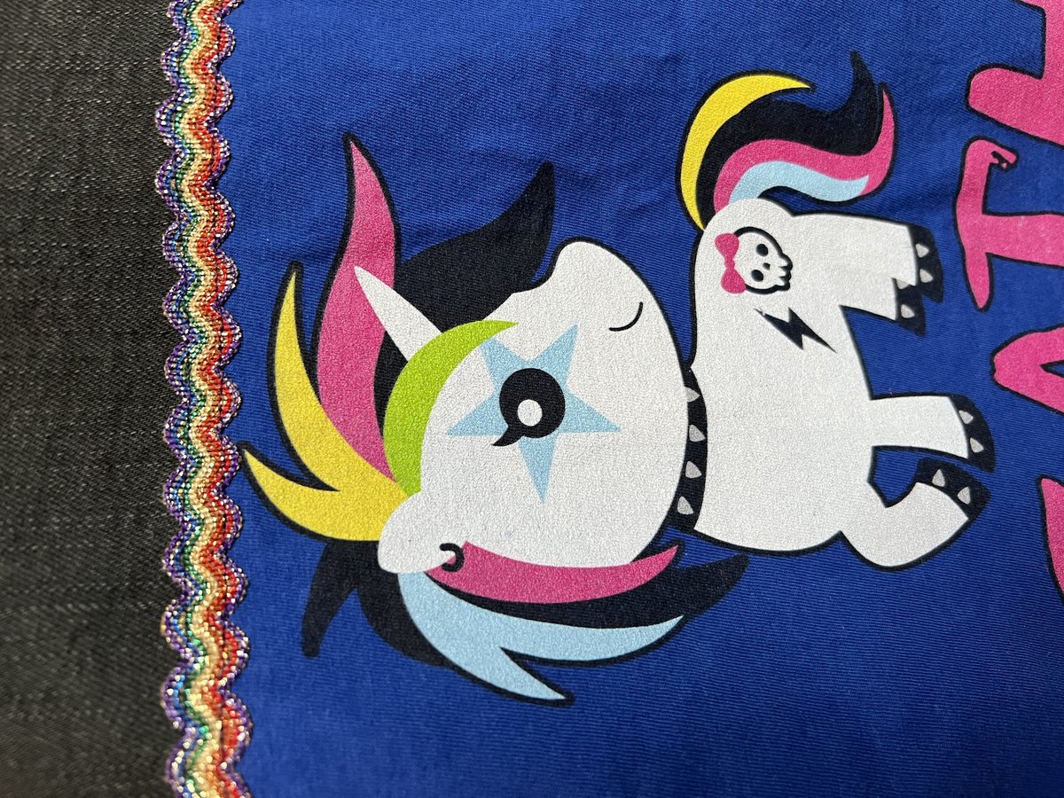 Death metal unicorn denim vest 