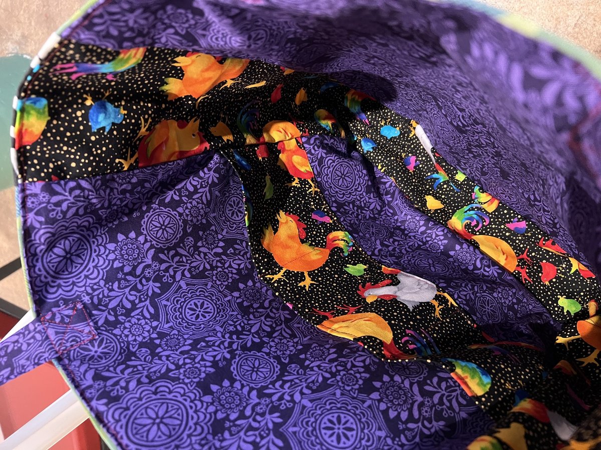 Rooster tshirt market bag
