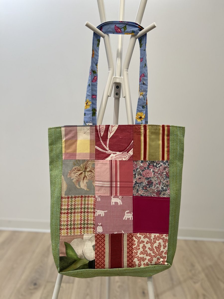 Pink scrap market bag