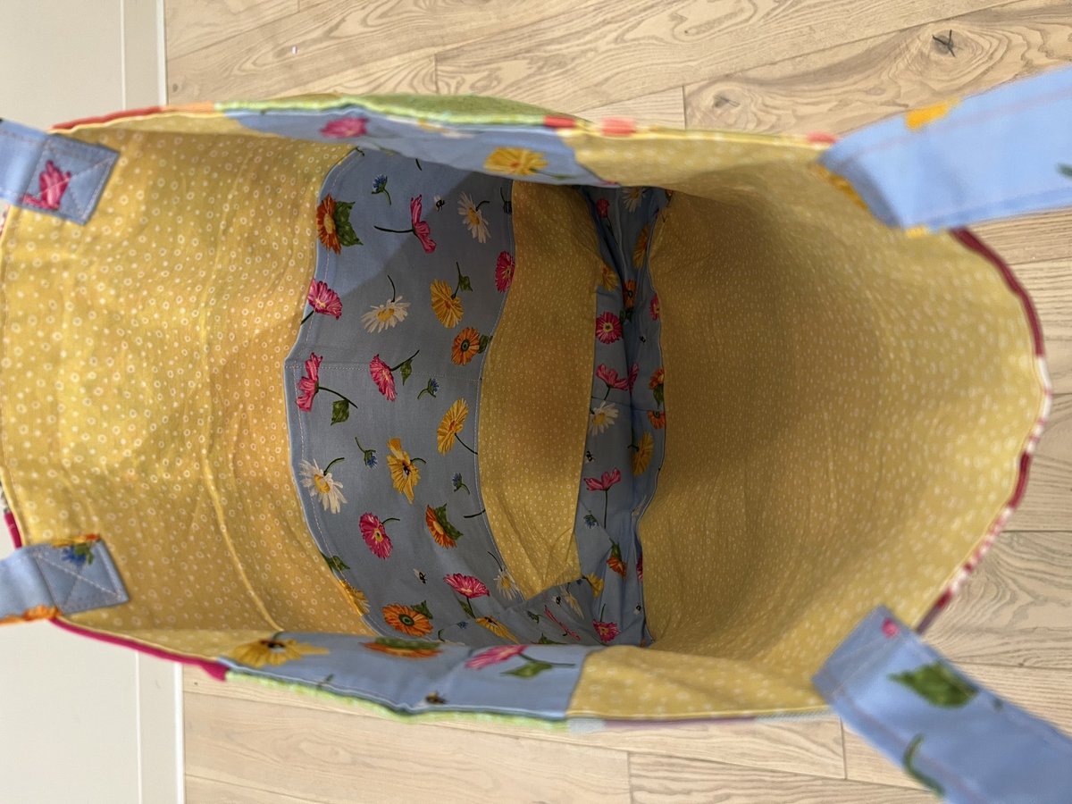 Pink scrap market bag