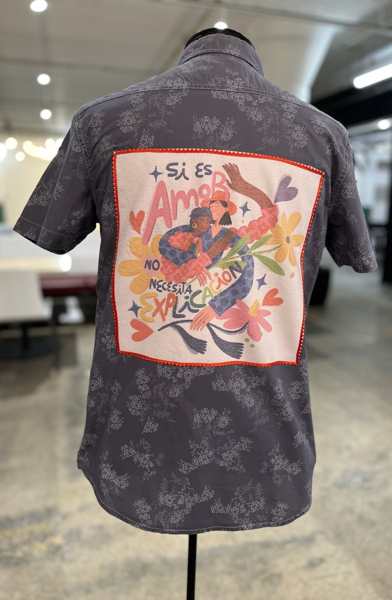 Si es amor… altered shirt men’s S