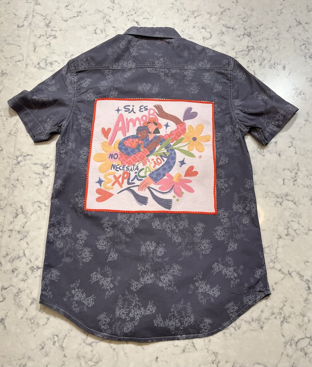 Si es amor… altered shirt men’s S