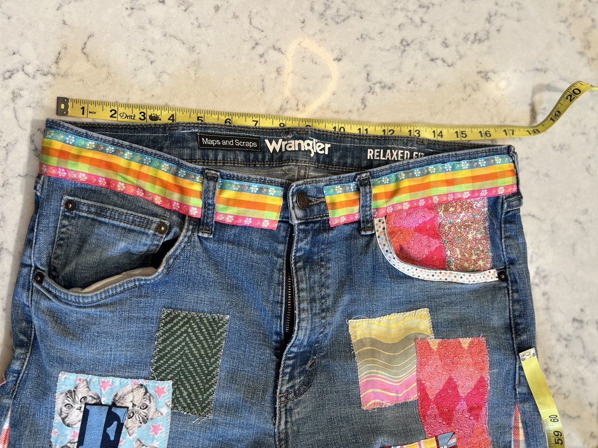 Fast fashion sucks patchwork jeans