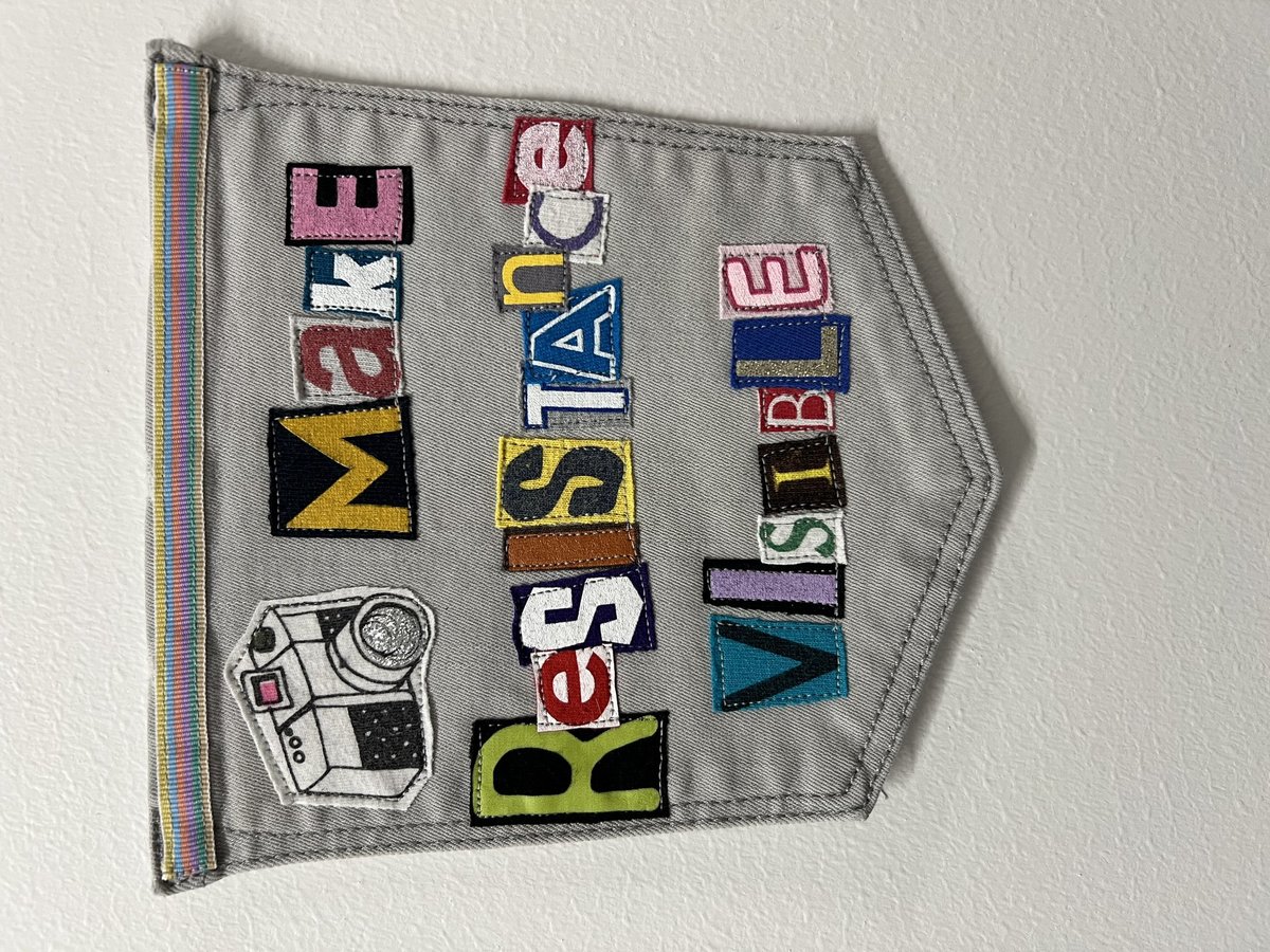 Make resistance visible art collage patch