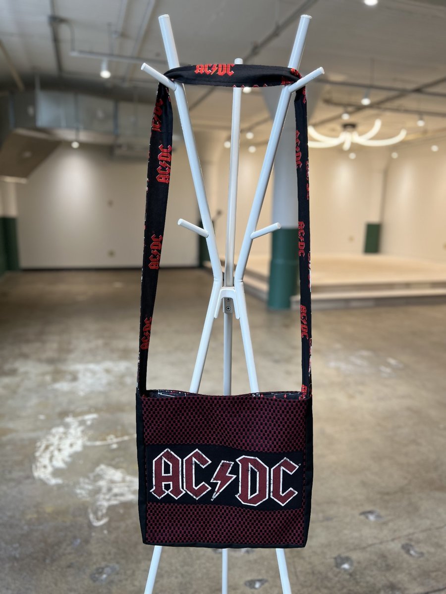 ACDC tshirt crossbody bag 