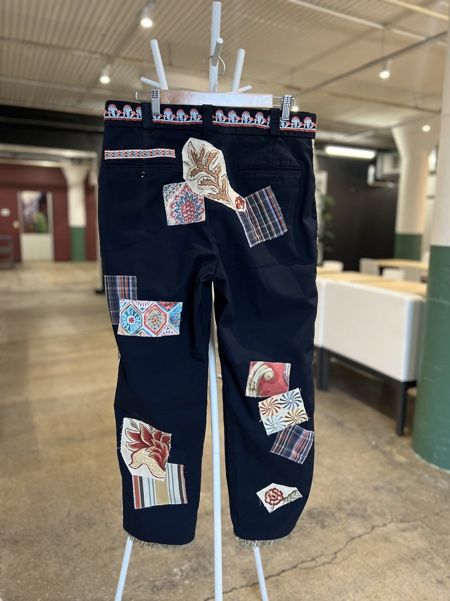 Resist patchwork collage pants