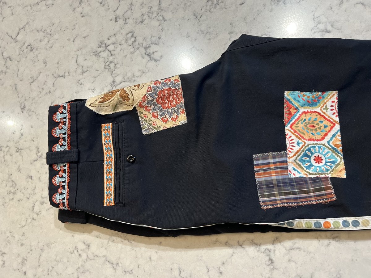 Resist patchwork collage pants