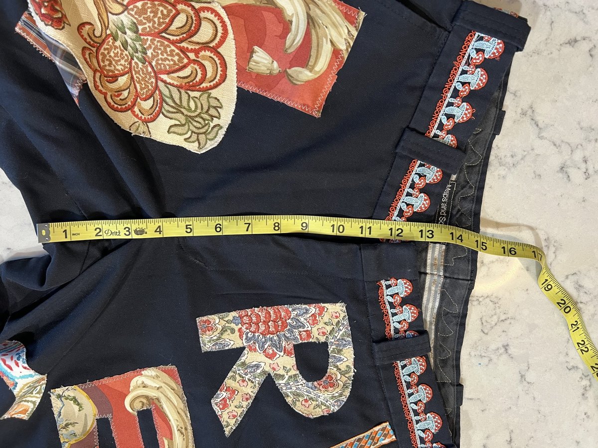 Resist patchwork collage pants