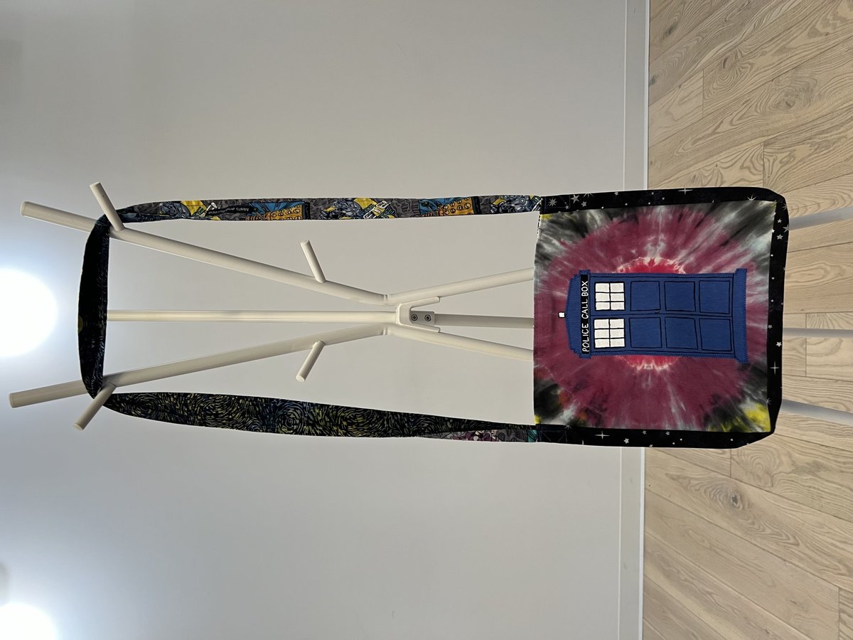 TARDIS tie dye tshirt crossbody bag purple 