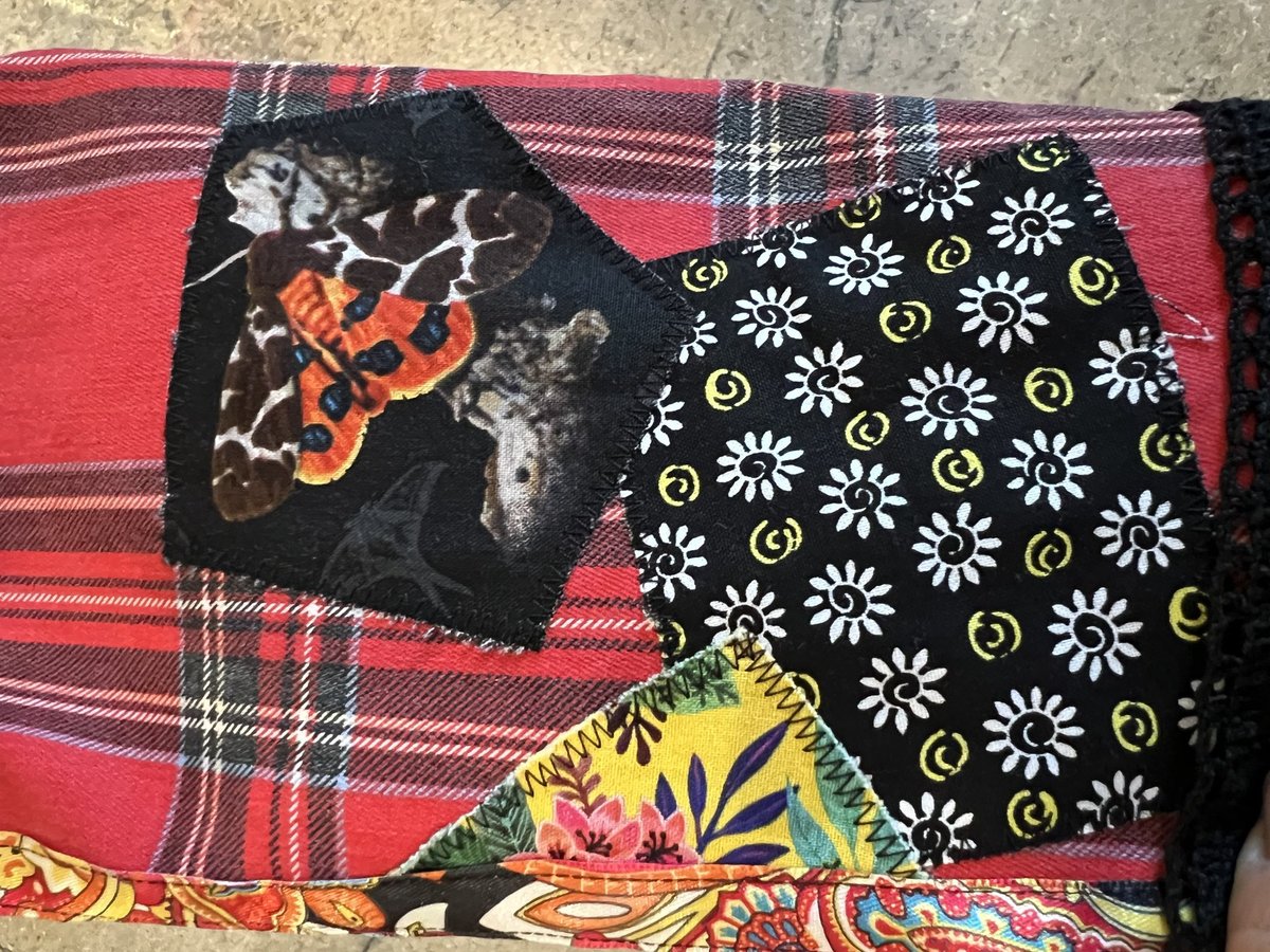 Red plaid fears patchwork upcycled pants