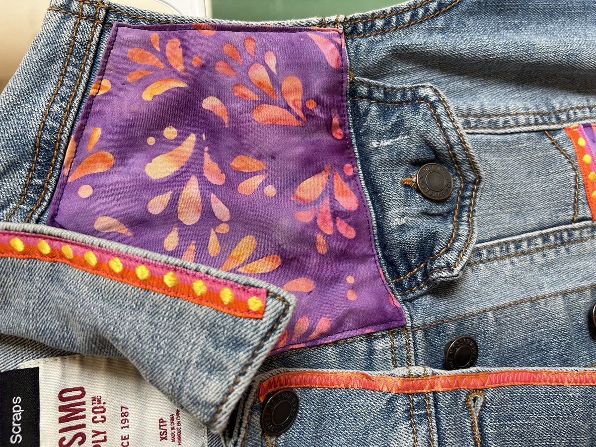 Princess tshirt patchwork upcycled jean vest