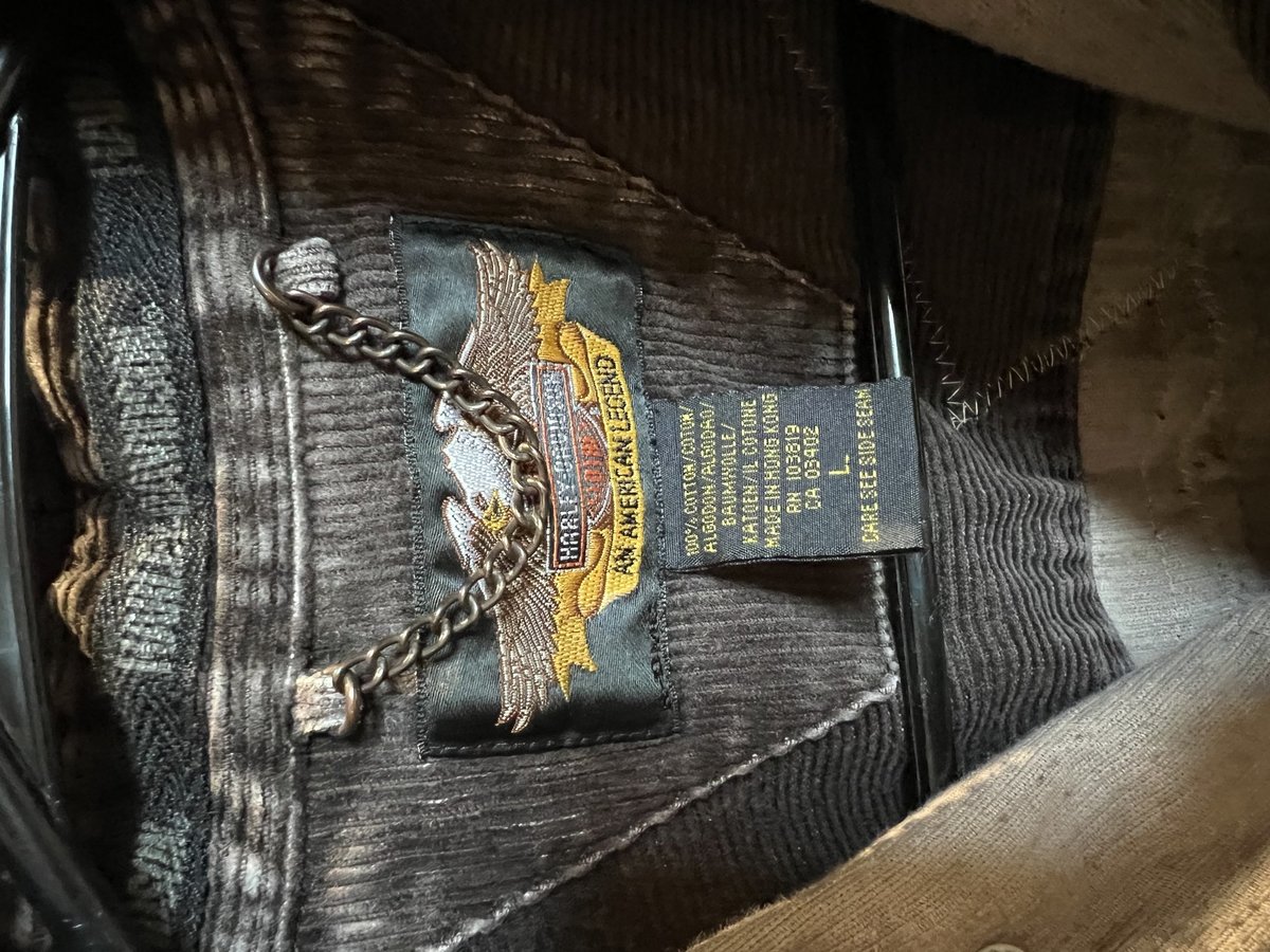 Demon Slayer tshirt patchwork upcycled brown corduroy jean jacket