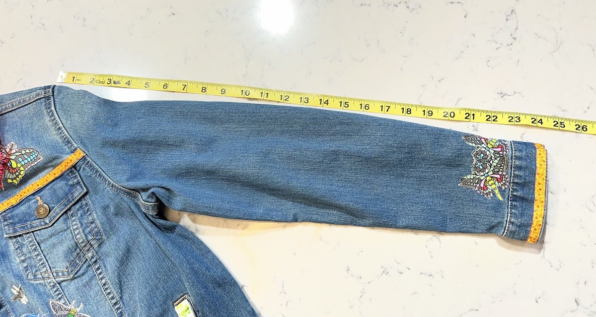 Animal collage patchwork upcycled Jean jacket. 