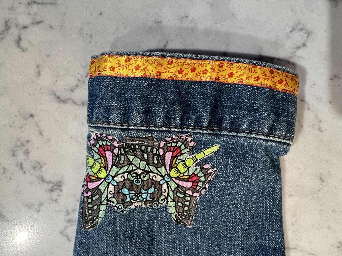 Animal collage patchwork upcycled Jean jacket. 