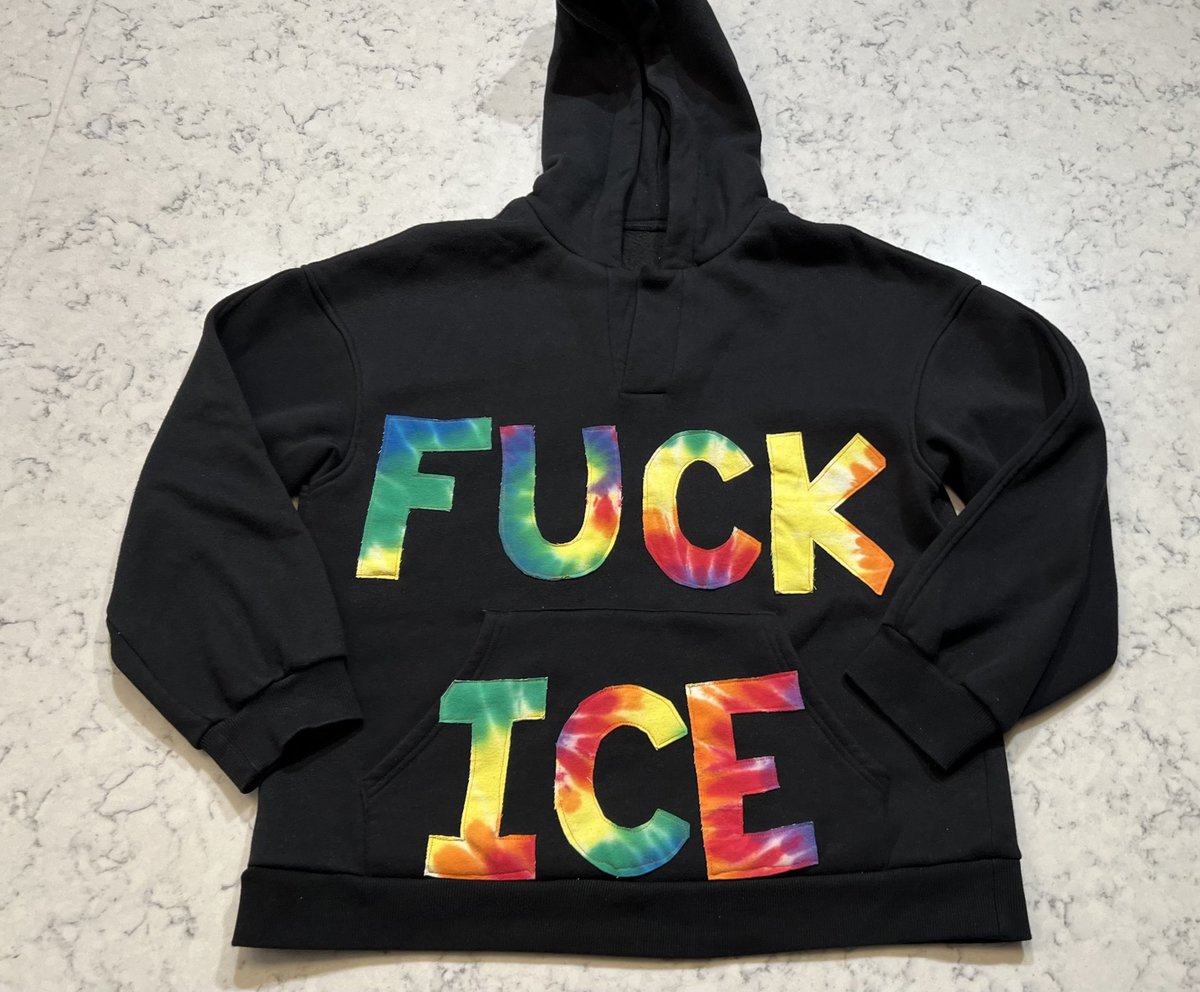 F*ck ice upcycled hoodie