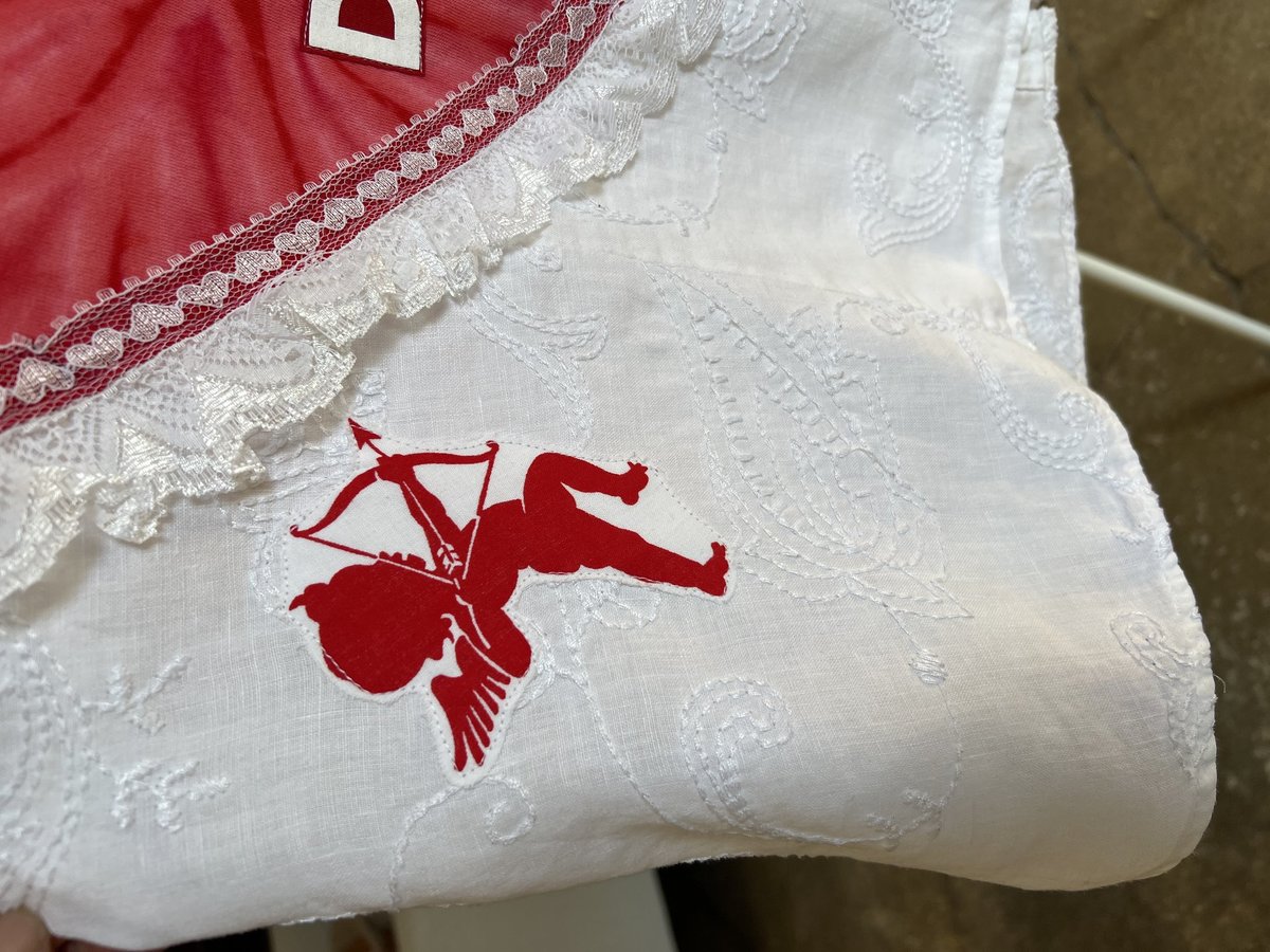 Cupid patchwork upcycled jacket white