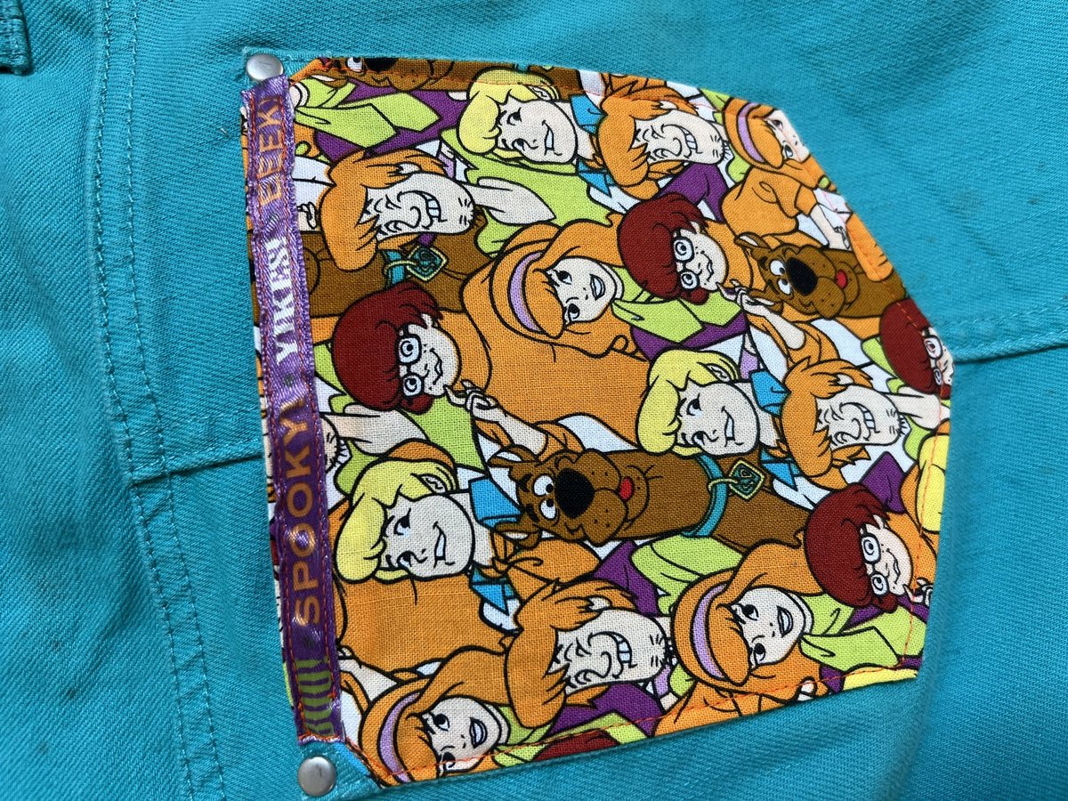 Scooby Doo tshirt patchwork upcycled crop pants