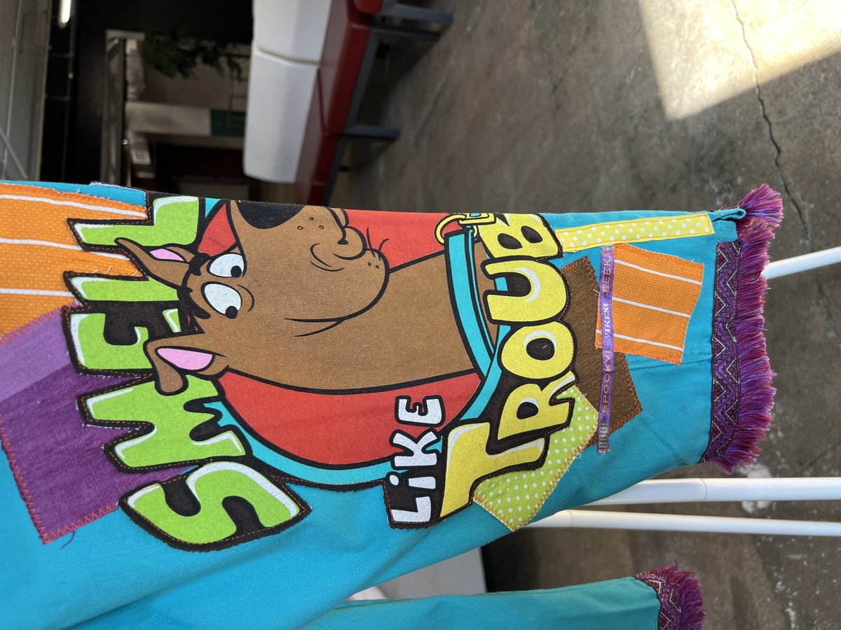 Scooby Doo tshirt patchwork upcycled crop pants
