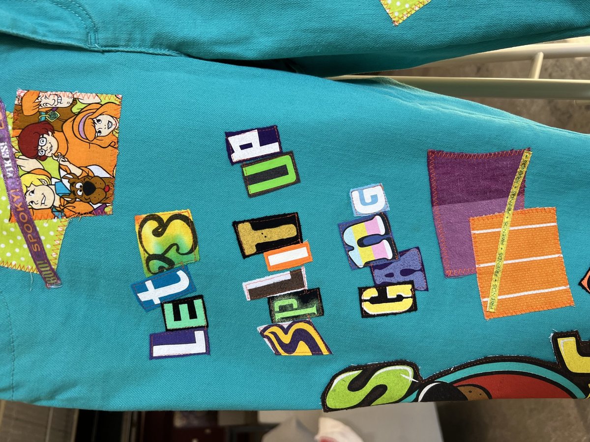 Scooby Doo tshirt patchwork upcycled crop pants