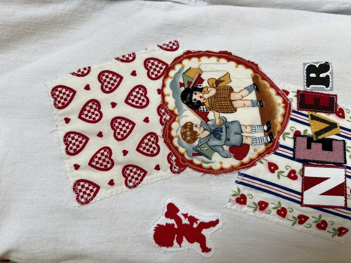 Cupid patchwork upcycled crop pants