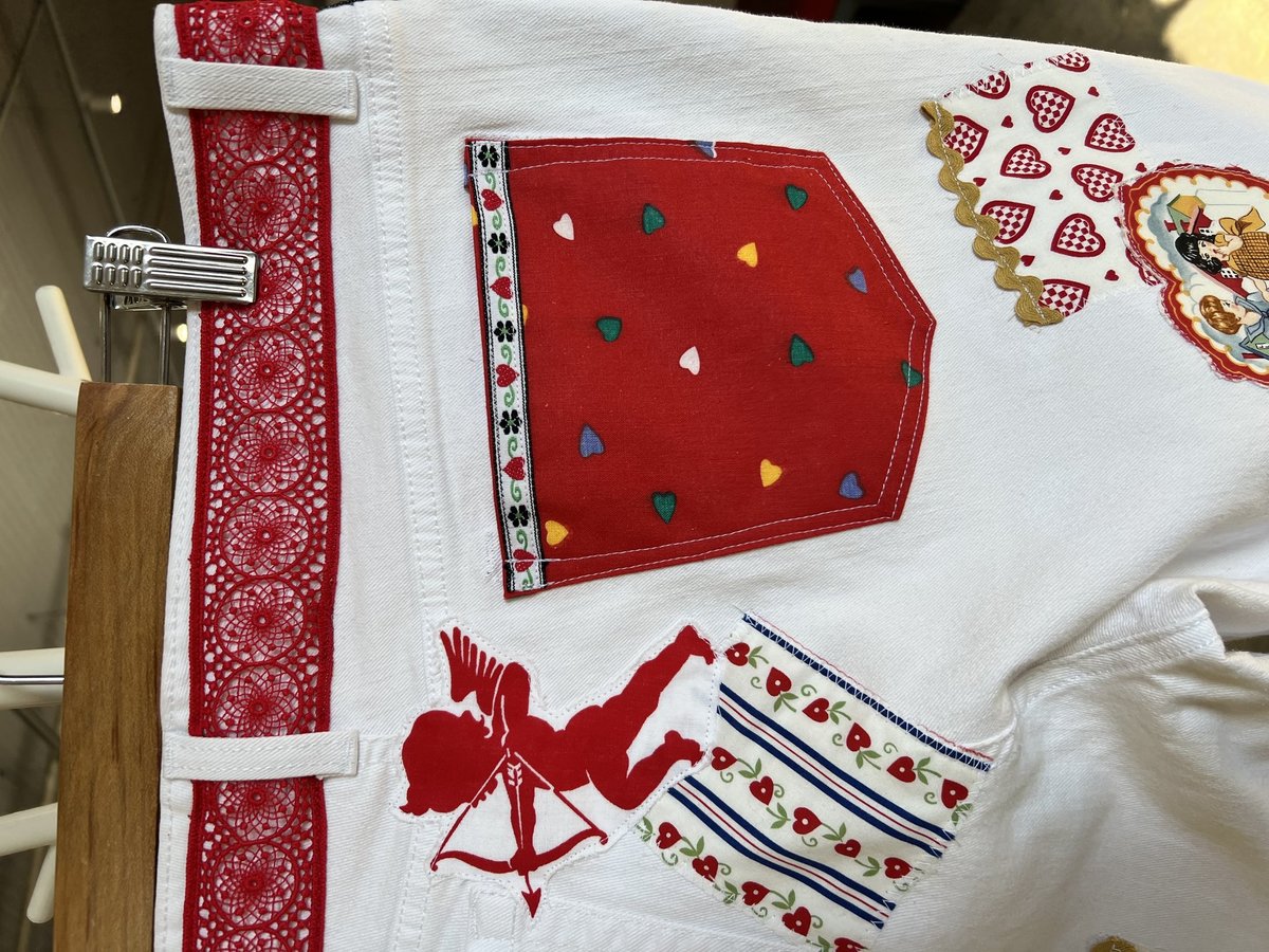 Cupid patchwork upcycled crop pants