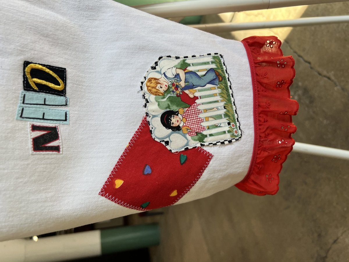 Cupid patchwork upcycled crop pants