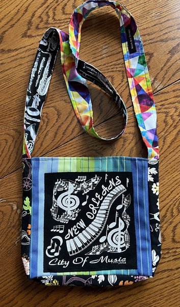 New Orleans tshirt crossbody bag
