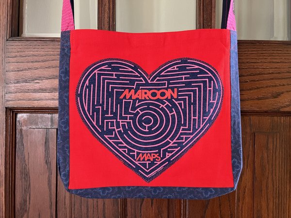 Maroon 5 band tshirt crossbody bag 