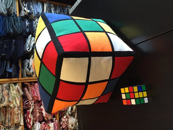 Rubik pillow mixed up version 