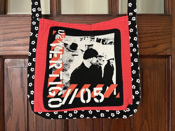 U2 Vertigo tshirt crossbody bag 