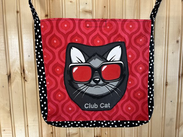Club cat tshirt crossbody bag 